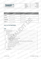 F&T user interface specification (Spezifiaktion Benutzeroberfläche Medizinprodukt)